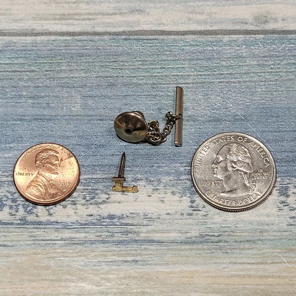 Vintage Anson 14K L Initial Tie Tack.